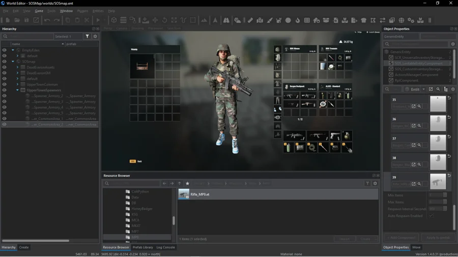 Character & inventory work